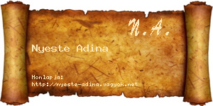 Nyeste Adina névjegykártya